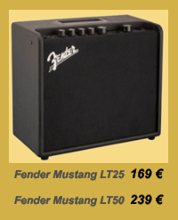Fender Mustang LT25  169 €  Fender Mustang LT50  239 €
